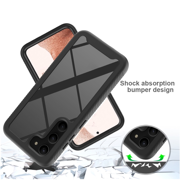 For Samsung Galaxy S23 5G Two-layer Integrated Transparent TPU + PC Protective Phone Case(Black) For Samsung Galaxy S23 5G Two-layer Integrated Transparent TPU + PC Protective Phone Case(Black)