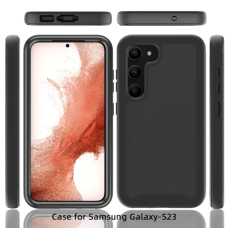 For Samsung Galaxy S23 5G Two-layer Integrated Transparent TPU + PC + PET Protective Phone Case(Black) For Samsung Galaxy S23 5G Two-layer Integrated Transparent TPU + PC + PET Protective Phone Case(Black)