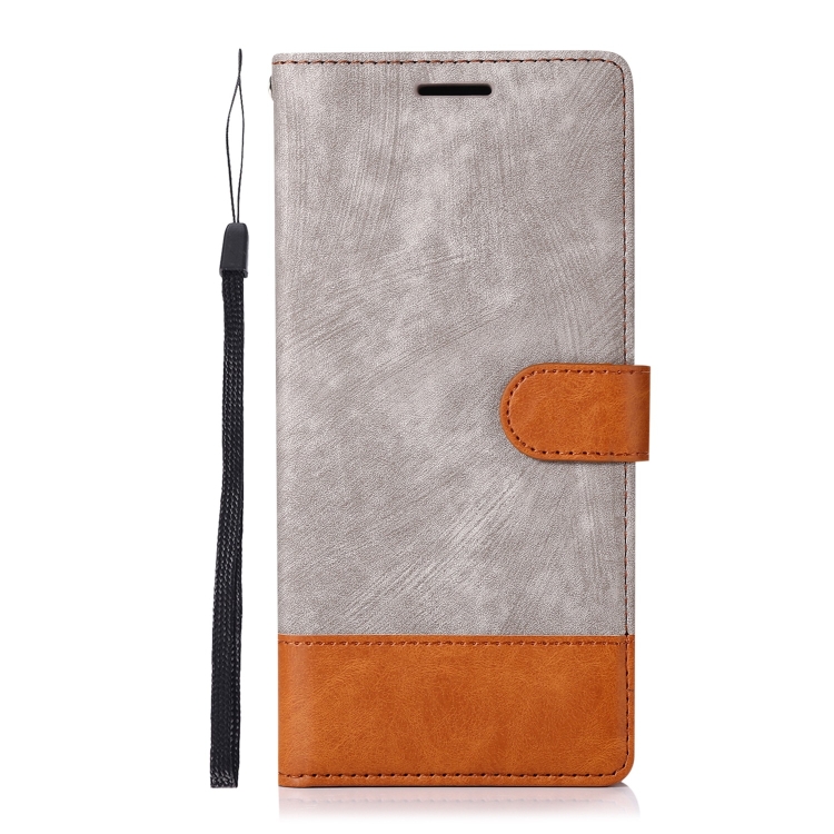 For Samsung Galaxy S21 Ultra 5G Splicing Leather Phone Case(Grey) For Samsung Galaxy S21 Ultra 5G Splicing Leather Phone Case(Grey)