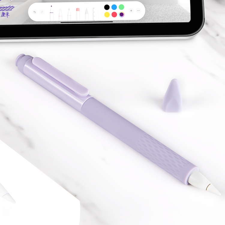 For Apple Pencil 2 Silicone Stylus Case with Two Nib Covers(Pink) For Apple Pencil 2 Silicone Stylus Case with Two Nib Covers(Pink)