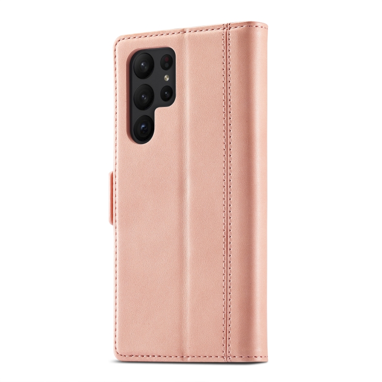 For Samsung Galaxy S23 Ultra 5G LC.IMEEKE PU + TPU Skin-friendly Feeling Leather Phone Case(Rose Gold) For Samsung Galaxy S23 Ultra 5G LC.IMEEKE PU + TPU Skin-friendly Feeling Leather Phone Case(Rose Gold)