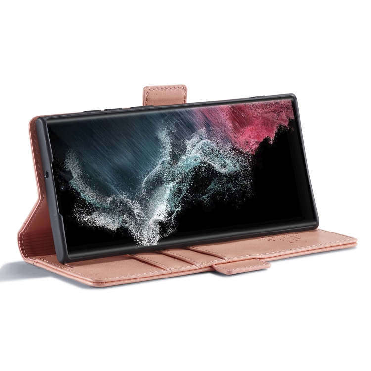 For Samsung Galaxy S23 Ultra 5G LC.IMEEKE PU + TPU Skin-friendly Feeling Leather Phone Case(Rose Gold) For Samsung Galaxy S23 Ultra 5G LC.IMEEKE PU + TPU Skin-friendly Feeling Leather Phone Case(Rose Gold)