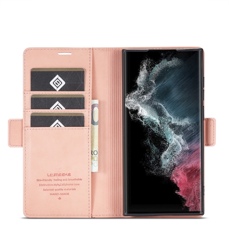 For Samsung Galaxy S23 Ultra 5G LC.IMEEKE PU + TPU Skin-friendly Feeling Leather Phone Case(Rose Gold) For Samsung Galaxy S23 Ultra 5G LC.IMEEKE PU + TPU Skin-friendly Feeling Leather Phone Case(Rose Gold)