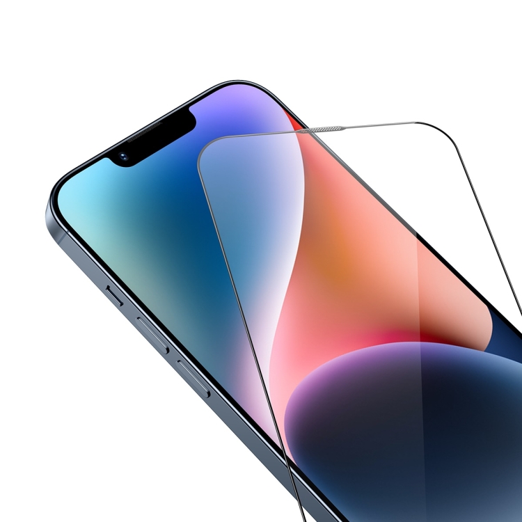 For iPhone 14 Plus / 13 Pro Max 2pcs Baseus 0.3mm Glare Repelling Full-Coverage HD Tempered Glass Screen Protector