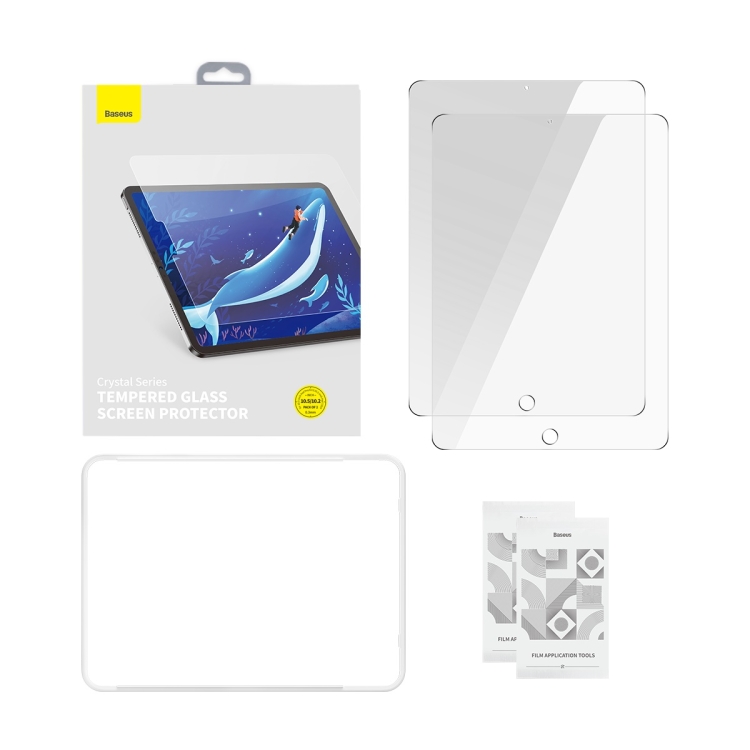 For iPad Pro 10.5/Air3/7/8/9 2pcs Baseus Crystal Series 0.3mm HD Tempered Glass Screen Protector For iPad Pro 10.5/Air3/7/8/9 2pcs Baseus Crystal Series 0.3mm HD Tempered Glass Screen Protector