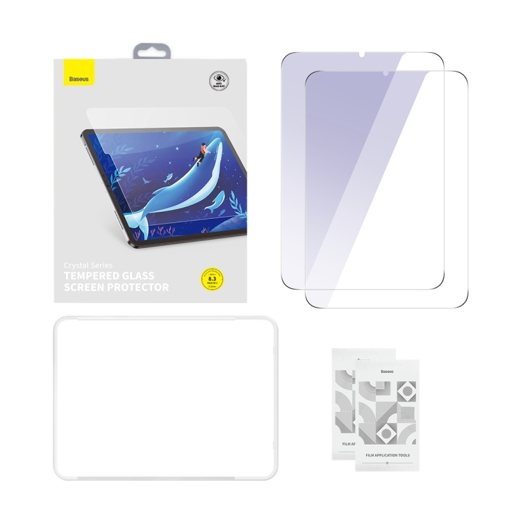 For iPad mini 2021 Baseus 2pcs 0.3mm Crystal Ceramic Anti-Blue Light Tempered Film For iPad mini 2021 Baseus 2pcs 0.3mm Crystal Ceramic Anti-Blue Light Tempered Film