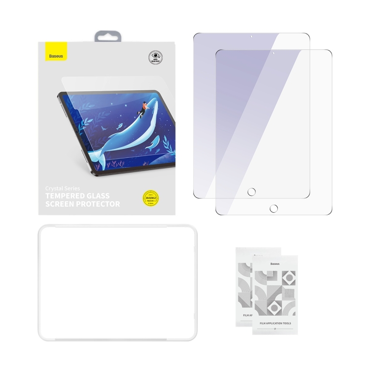 For iPad Pro 10.5/Air 2019/iPad 10.2 Baseus 2pcs 0.3mm Crystal Ceramic Anti-Blue Light Tempered Film For iPad Pro 10.5/Air 2019/iPad 10.2 Baseus 2pcs 0.3mm Crystal Ceramic Anti-Blue Light Tempered Film