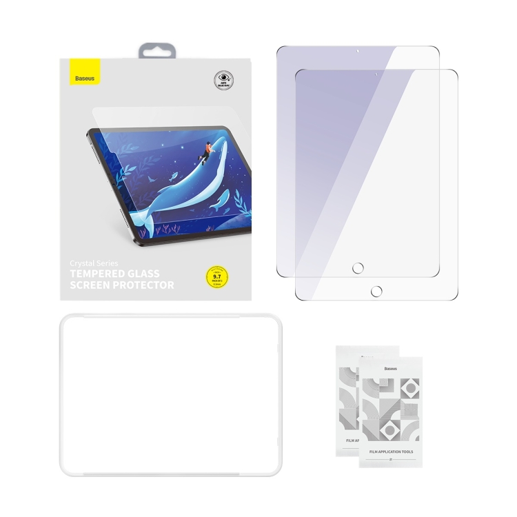 For iPad 9.7 Baseus 2pcs 0.3mm Crystal Ceramic Anti-Blue Light Tempered Film For iPad 9.7 Baseus 2pcs 0.3mm Crystal Ceramic Anti-Blue Light Tempered Film
