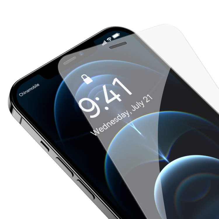 For iPhone 12 Pro Max Baseus 0.3mm Crystal HD Tempered Glass Screen Protector with Dust Filter For iPhone 12 Pro Max Baseus 0.3mm Crystal HD Tempered Glass Screen Protector with Dust Filter