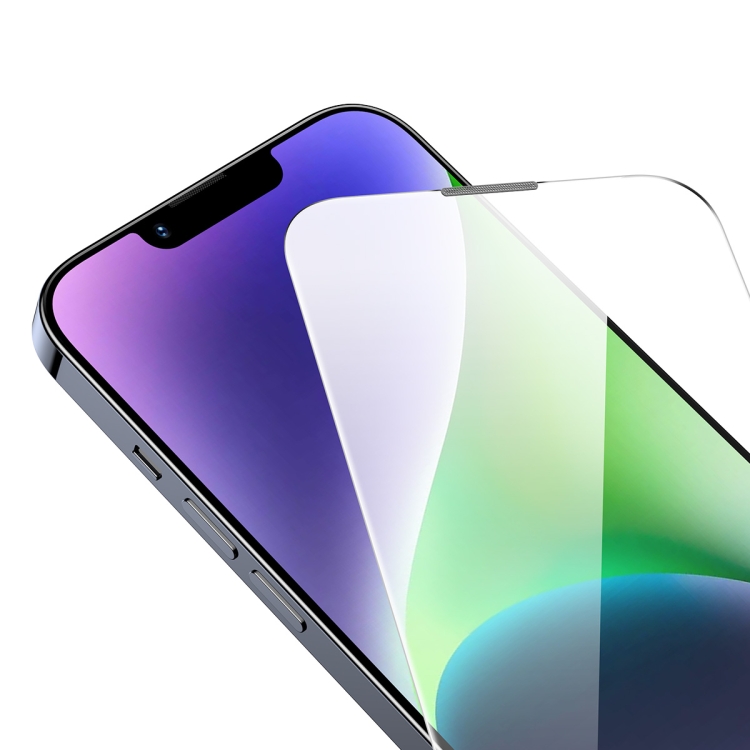 For iPhone 14 Plus / 13 Pro Max 2pcs Baseus 0.3mm Crystal HD Tempered Glass Screen Protector with Dust Filter For iPhone 14 Plus / 13 Pro Max 2pcs Baseus 0.3mm Crystal HD Tempered Glass Screen Protector with Dust Filter