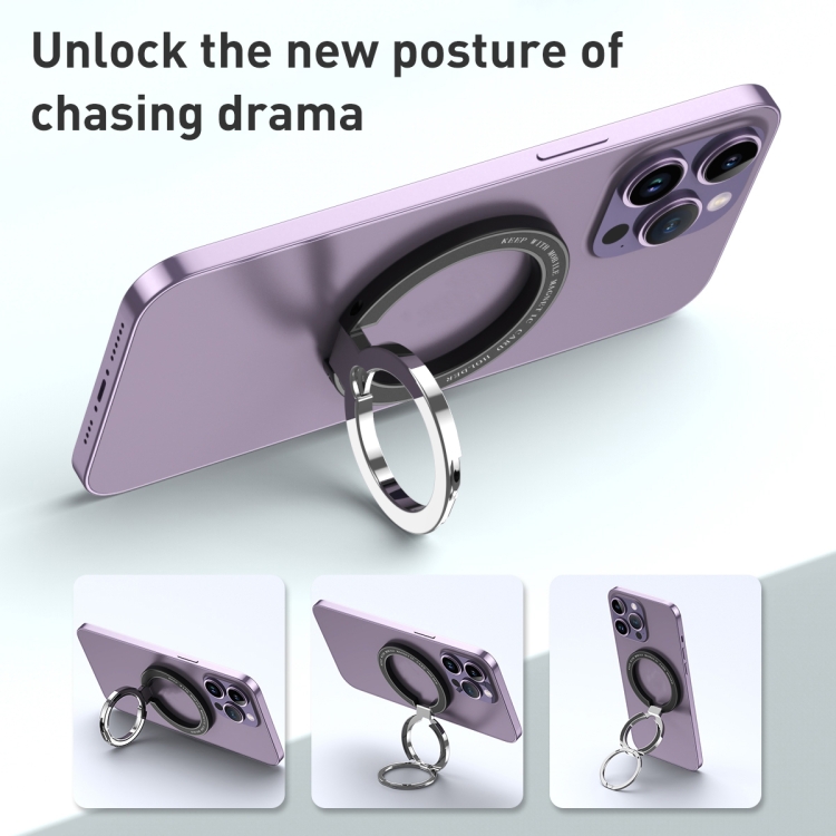 Car Magnetic Dual Axis Ring Phone Holder(Bright Purple) Car Magnetic Dual Axis Ring Phone Holder(Bright Purple)