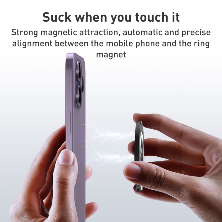 Car Magnetic Dual Axis Ring Phone Holder(Bright Purple) Car Magnetic Dual Axis Ring Phone Holder(Bright Purple)