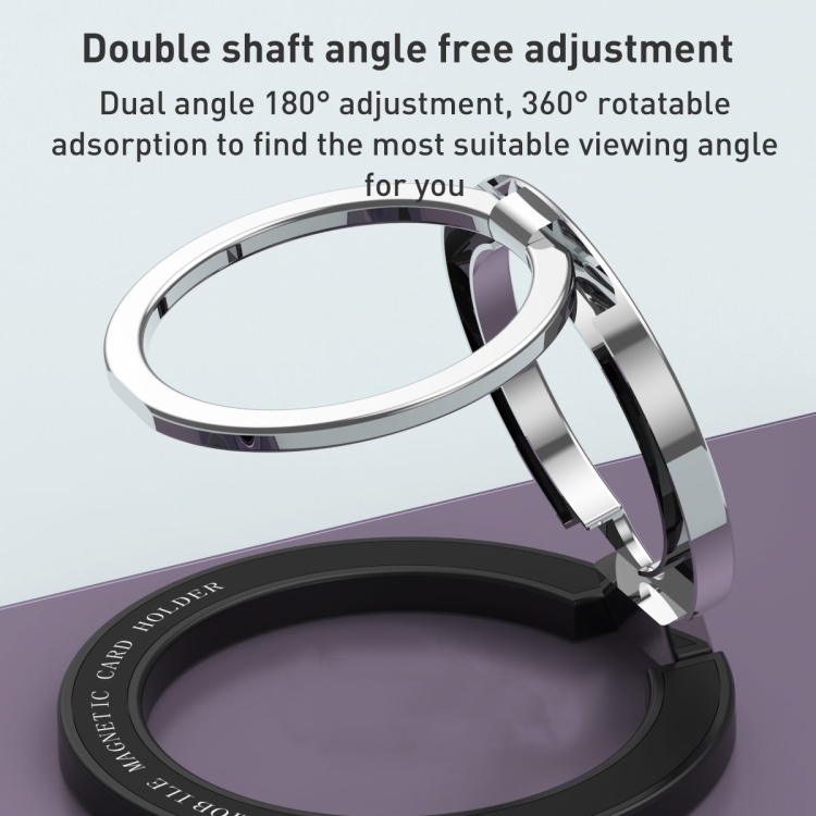 Car Magnetic Dual Axis Ring Phone Holder(Bright Purple) Car Magnetic Dual Axis Ring Phone Holder(Bright Purple)
