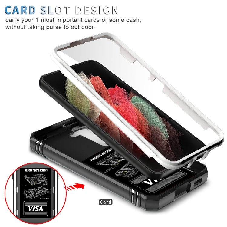 For Samsung Galaxy S22 5G Sliding Camera Cover TPU + PC Phone Case(White+Black) For Samsung Galaxy S22 5G Sliding Camera Cover TPU + PC Phone Case(White+Black)