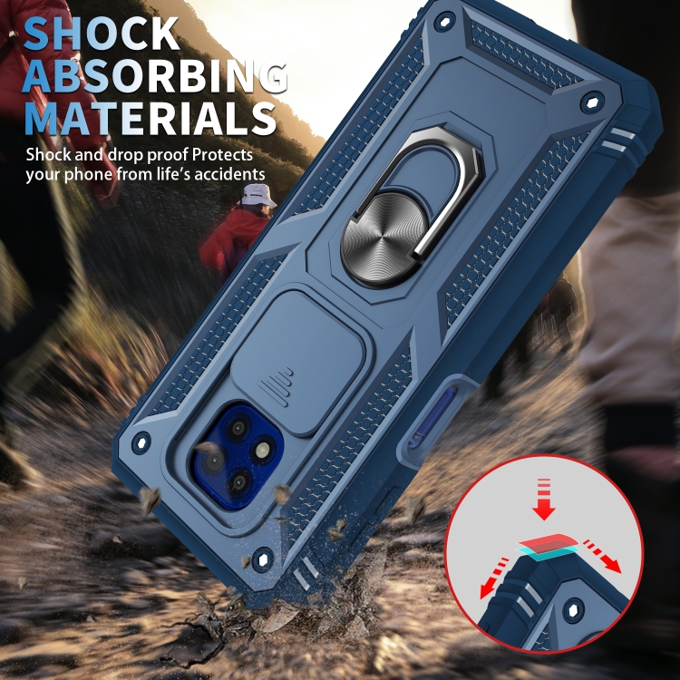 For Motorola Moto G Power 2021 Sliding Camera Cover TPU PC Phone