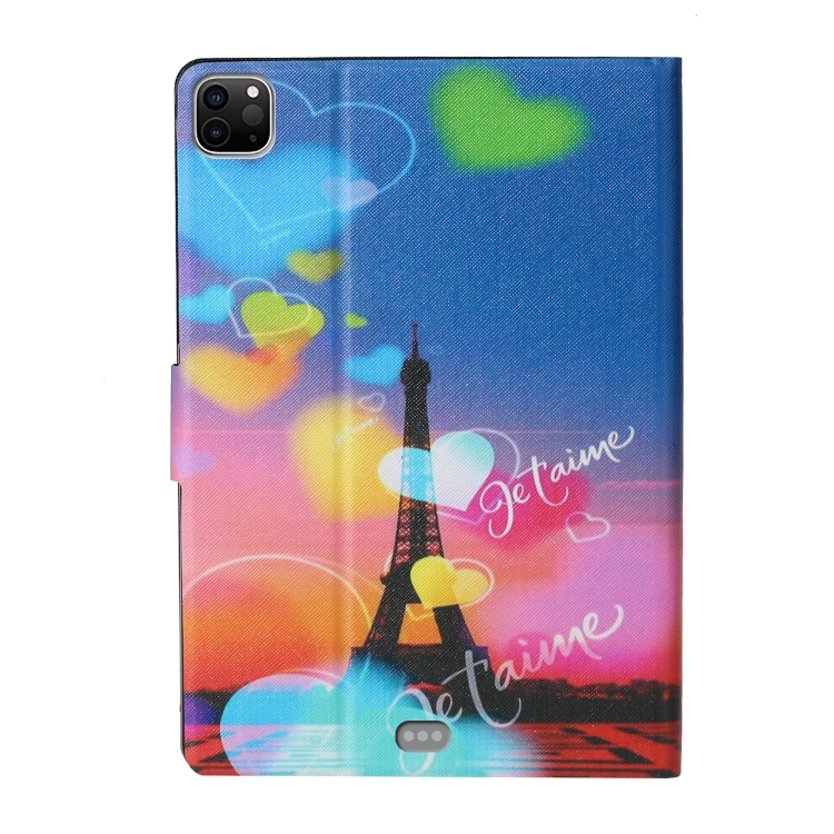 For iPad Pro 11 (2020) Coloured Drawing Pattern Horizontal Flip Leather Tablet Case with Holder & Card Slot & Sleep / Wake-up Function(Romantic Tower) For iPad Pro 11 (2020) Coloured Drawing Pattern Horizontal Flip Leather Tablet Case with Holder & Card Slot & Sleep / Wake-up Function(Romantic Tower)