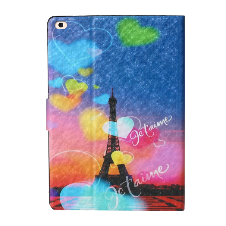 For iPad Air / Air 2 Coloured Drawing Pattern Horizontal Flip Leather Case with Holder & Card Slot & Sleep / Wake-up Function(Romantic Tower) For iPad Air / Air 2 Coloured Drawing Pattern Horizontal Flip Leather Case with Holder & Card Slot & Sleep / Wake-up Function(Romantic Tower)