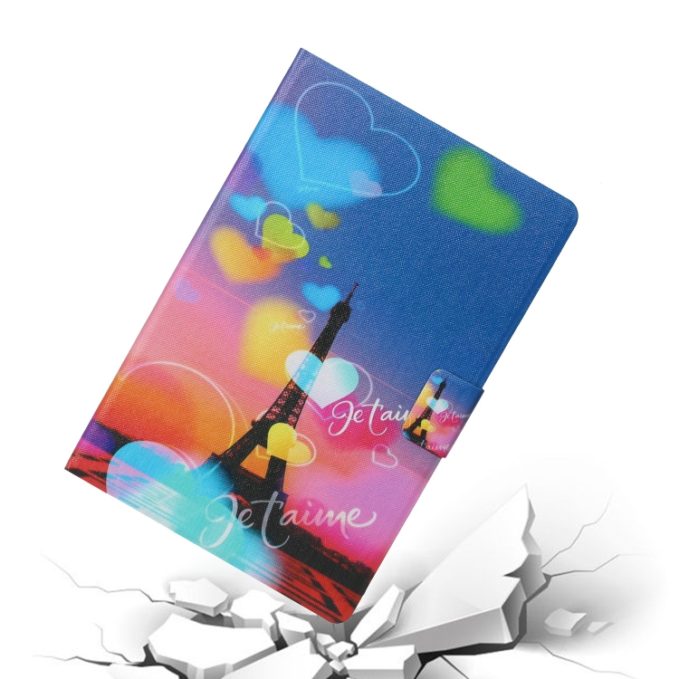 For iPad Air / Air 2 Coloured Drawing Pattern Horizontal Flip Leather Case with Holder & Card Slot & Sleep / Wake-up Function(Romantic Tower) For iPad Air / Air 2 Coloured Drawing Pattern Horizontal Flip Leather Case with Holder & Card Slot & Sleep / Wake-up Function(Romantic Tower)