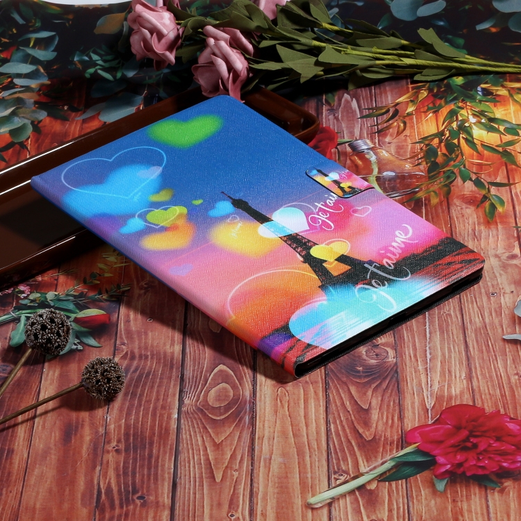 For iPad Air / Air 2 Coloured Drawing Pattern Horizontal Flip Leather Case with Holder & Card Slot & Sleep / Wake-up Function(Romantic Tower) For iPad Air / Air 2 Coloured Drawing Pattern Horizontal Flip Leather Case with Holder & Card Slot & Sleep / Wake-up Function(Romantic Tower)