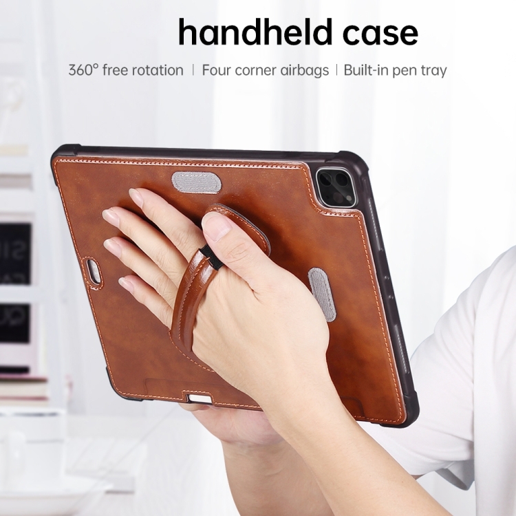 For iPad Air / Air 2 / Pro 9.7 / 9.7 2017-2018 360 Degree Rotation Handheld Leather Back Tablet Case with Pencil Slot(Black) For iPad Air / Air 2 / Pro 9.7 / 9.7 2017-2018 360 Degree Rotation Handheld Leather Back Tablet Case with Pencil Slot(Black)