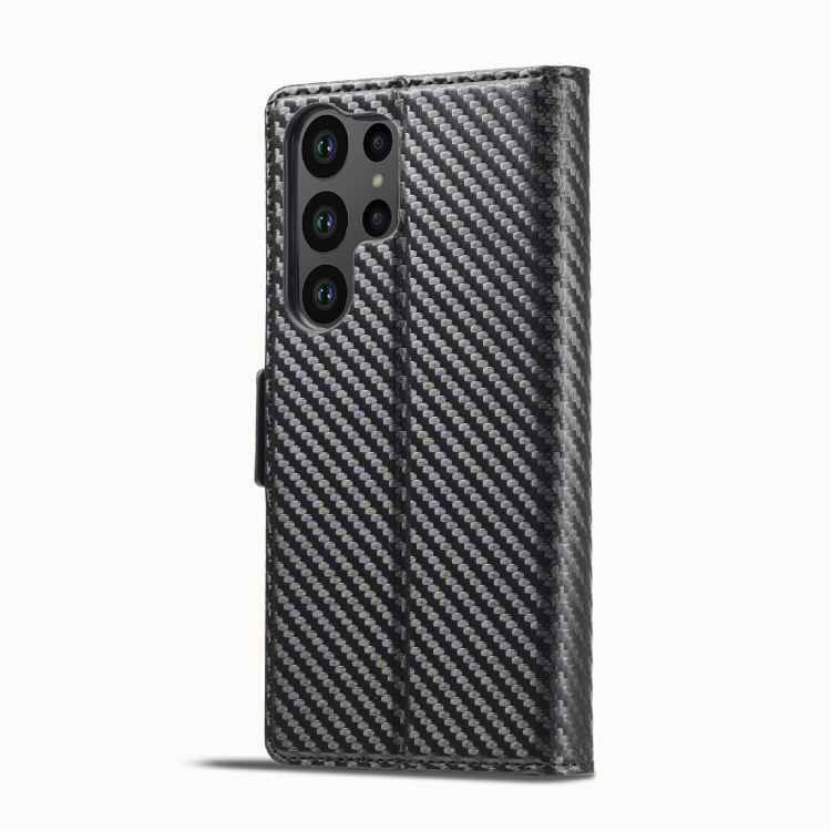 For Samsung Galaxy S23 Ultra 5G LC.IMEEKE Carbon Fiber PU + TPU Horizontal Flip Leather Phone Case(Vertical Black) For Samsung Galaxy S23 Ultra 5G LC.IMEEKE Carbon Fiber PU + TPU Horizontal Flip Leather Phone Case(Vertical Black)
