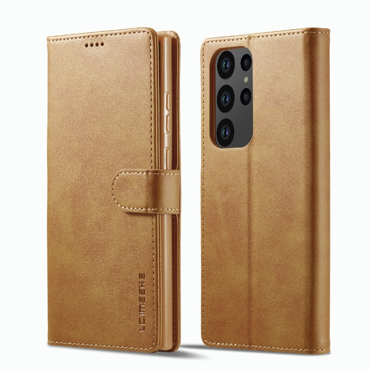 For Samsung Galaxy S23 Ultra 5G LC.IMEEKE Calf Texture Horizontal Flip Leather Phone Case(Brown) For Samsung Galaxy S23 Ultra 5G LC.IMEEKE Calf Texture Horizontal Flip Leather Phone Case(Brown)