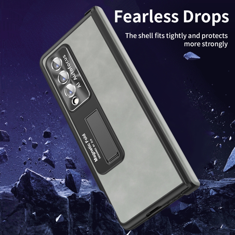 For Samsung Galaxy Z Fold4 Napa Texture All-inclusive Phone Case(White) For Samsung Galaxy Z Fold4 Napa Texture All-inclusive Phone Case(White)