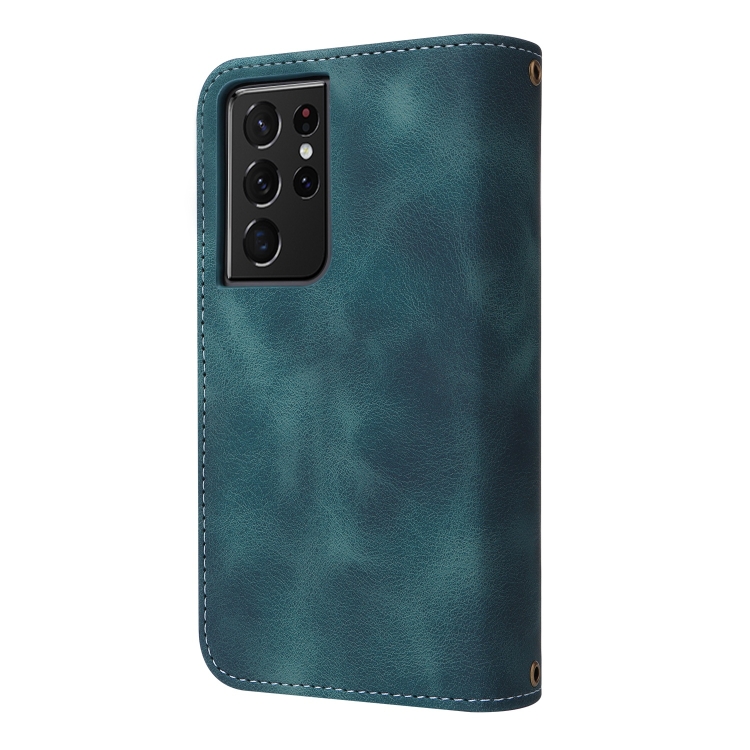 For Samsung Galaxy S21 Ultra 5G Multifunctional Card Slot Zipper Wallet Leather Phone Case(Blue) For Samsung Galaxy S21 Ultra 5G Multifunctional Card Slot Zipper Wallet Leather Phone Case(Blue)