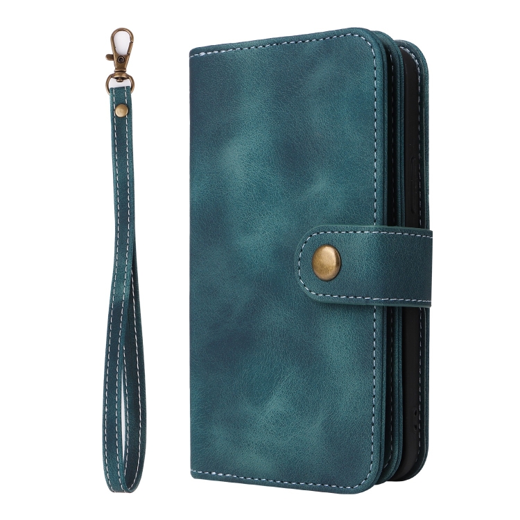 For Samsung Galaxy S22 5G Multifunctional Card Slot Zipper Wallet Leather Phone Case(Blue)