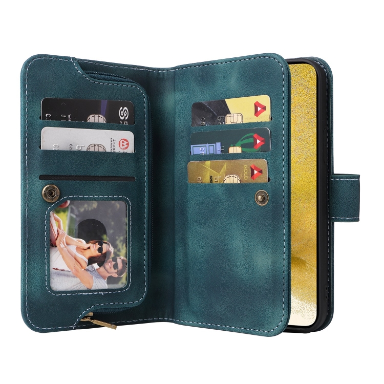 For Samsung Galaxy S23+ 5G Multifunctional Card Slot Zipper Wallet Leather Phone Case(Blue) For Samsung Galaxy S23+ 5G Multifunctional Card Slot Zipper Wallet Leather Phone Case(Blue)