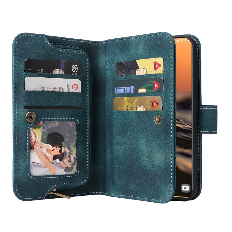 For Samsung Galaxy S23 Ultra 5G Multifunctional Card Slot Zipper Wallet Leather Phone Case(Blue) For Samsung Galaxy S23 Ultra 5G Multifunctional Card Slot Zipper Wallet Leather Phone Case(Blue)