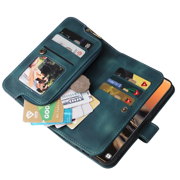 For Samsung Galaxy S23 Ultra 5G Multifunctional Card Slot Zipper Wallet Leather Phone Case(Blue) For Samsung Galaxy S23 Ultra 5G Multifunctional Card Slot Zipper Wallet Leather Phone Case(Blue)