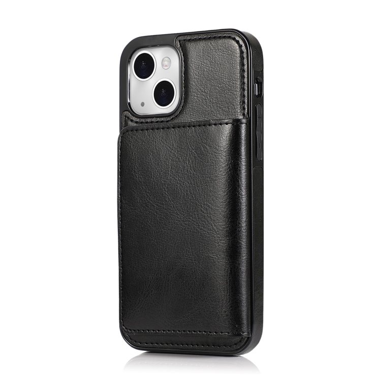 For iPhone 14 Shockproof PU + TPU Phone Case(Black) For iPhone 14 Shockproof PU + TPU Phone Case(Black)