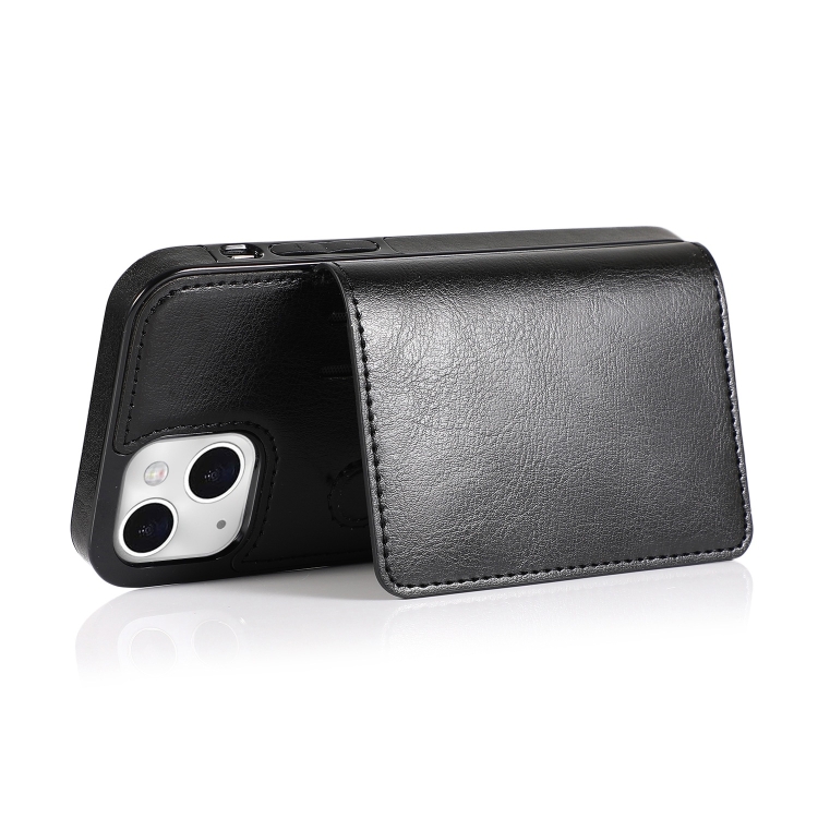 For iPhone 14 Shockproof PU + TPU Phone Case(Black) For iPhone 14 Shockproof PU + TPU Phone Case(Black)