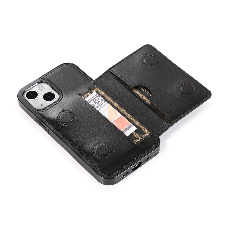 For iPhone 14 Shockproof PU + TPU Phone Case(Black) For iPhone 14 Shockproof PU + TPU Phone Case(Black)
