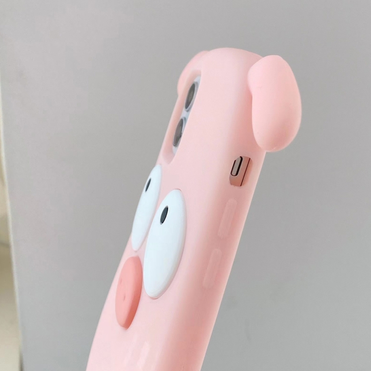 For iPhone 11 3D Cute Pig Silicone Phone Case(Pink) For iPhone 11 3D Cute Pig Silicone Phone Case(Pink)