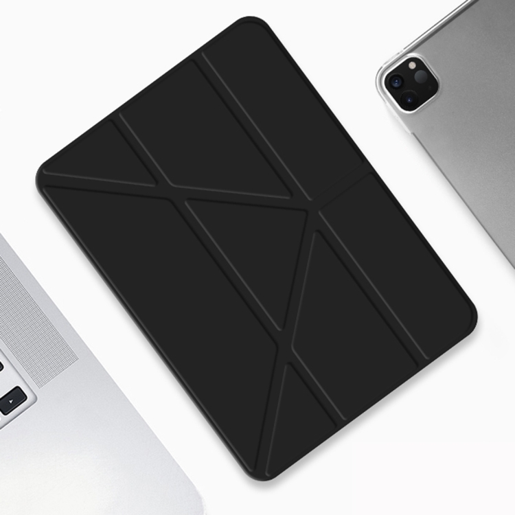 For iPad Pro 12.9 (2020) Mutural Transformers Series PC + PU Horizontal Flip Leather Tablet Case with Holder & Sleep / Wake-up Function(Black) For iPad Pro 12.9 (2020) Mutural Transformers Series PC + PU Horizontal Flip Leather Tablet Case with Holder & Sleep / Wake-up Function(Black)