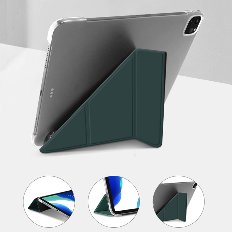 For iPad Pro 12.9 (2020) Mutural Transformers Series PC + PU Horizontal Flip Leather Tablet Case with Holder & Sleep / Wake-up Function(Black) For iPad Pro 12.9 (2020) Mutural Transformers Series PC + PU Horizontal Flip Leather Tablet Case with Holder & Sleep / Wake-up Function(Black)
