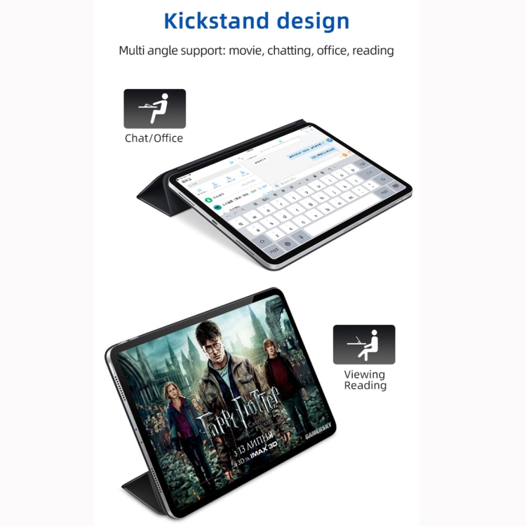 For iPad Pro 12.9 (2020) Mutural Mingshi Series Ultra-thin PU Magnetic Horizontal Flip Leather Tablet Case with Holder & Sleep / Wake-up Function(Blue)