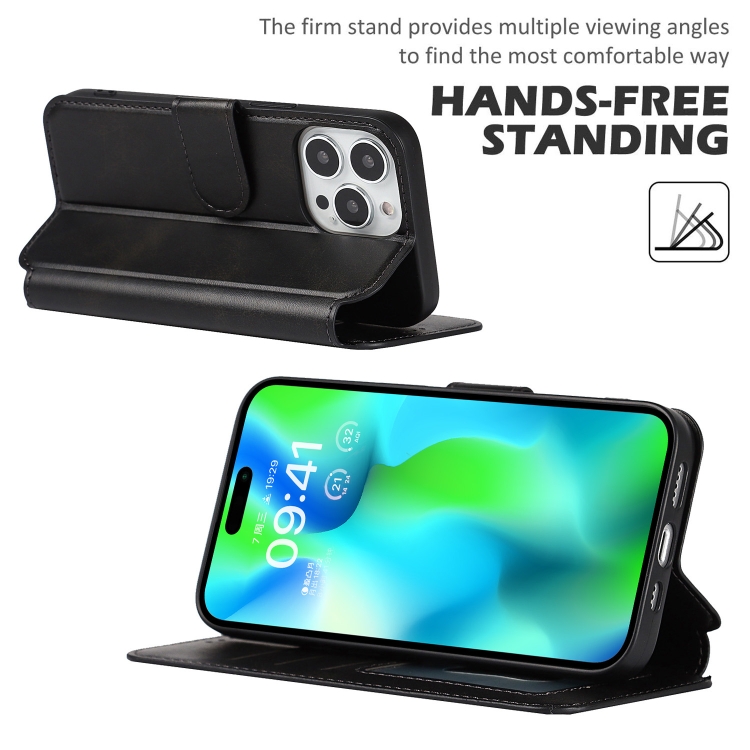 For iPhone 14 Pro Shockproof PU + TPU Leather Phone Case(Black) For iPhone 14 Pro Shockproof PU + TPU Leather Phone Case(Black)