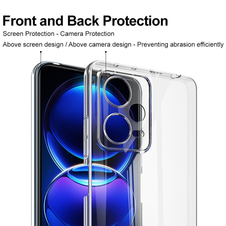 Para Xiaomi Redmi Note 12 Pro + 5G India imak Wing II Pro Series Funda  protectora de teléfono de cristal resistente al desgaste (transparente)