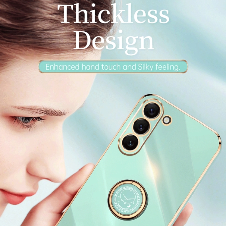 For Samsung Galaxy S23+ 5G XINLI Straight Edge 6D Electroplate TPU Phone Case with Ring Holder(Black) For Samsung Galaxy S23+ 5G XINLI Straight Edge 6D Electroplate TPU Phone Case with Ring Holder(Black)