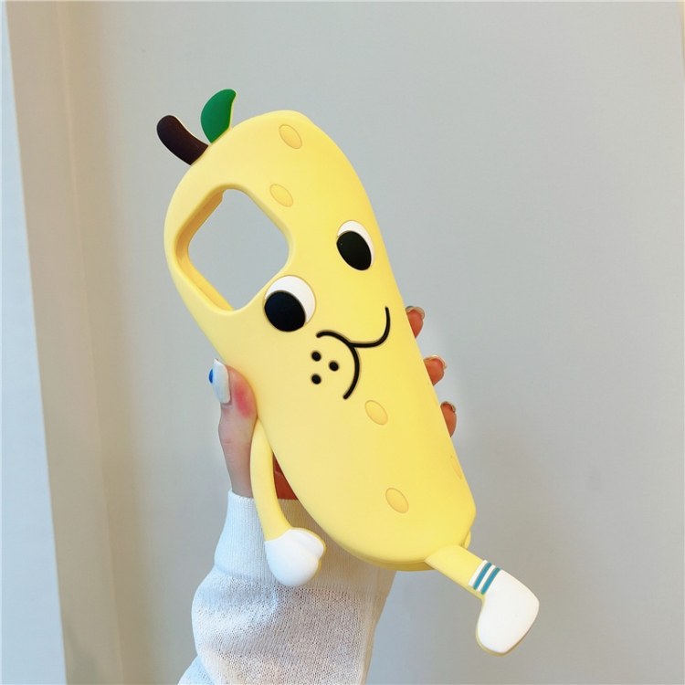 For iPhone 14 Snow Pear Silicone Phone Case(Yellow) For iPhone 14 Snow Pear Silicone Phone Case(Yellow)