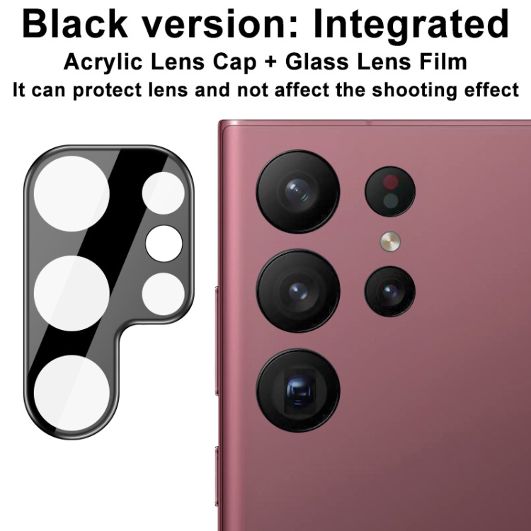 For Samsung Galaxy S23 Ultra 5G imak High Definition Integrated Glass Lens Film Black Version