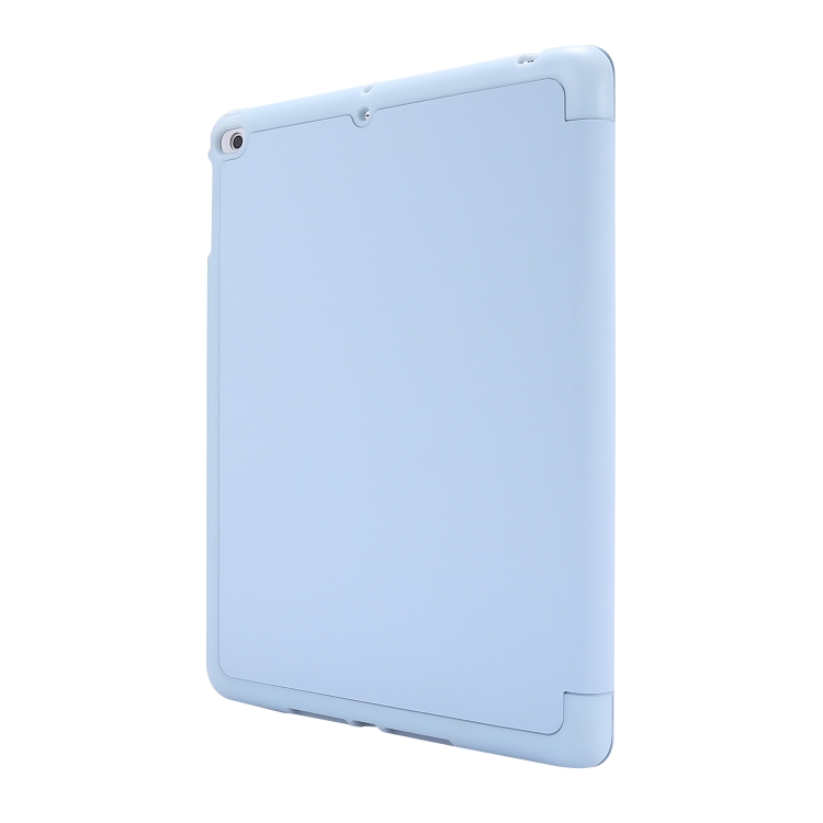 Skin Feel Pen Holder Tri-fold Tablet Leather Case For iPad Air 2 / Air / 9.7 2018 / 9.7 2017(Light Blue) Skin Feel Pen Holder Tri-fold Tablet Leather Case For iPad Air 2 / Air / 9.7 2018 / 9.7 2017(Light Blue)