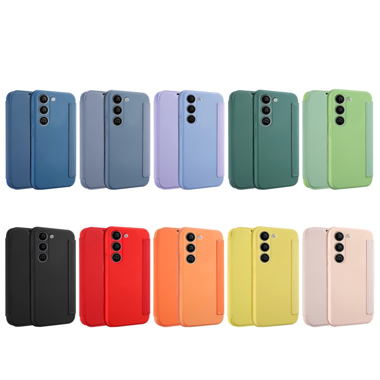 For Samsung Galaxy S23+ 5G Imitate Liquid Skin Feel Leather Phone Case with Card Slots(Blue) For Samsung Galaxy S23+ 5G Imitate Liquid Skin Feel Leather Phone Case with Card Slots(Blue)