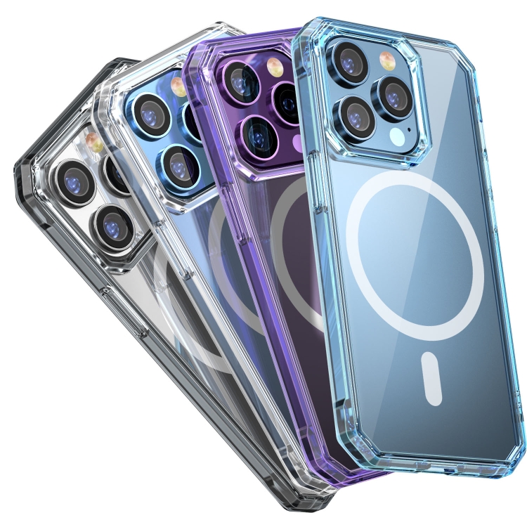 For iPhone 14 TPU Four-corner Airbag Shockproof Magsafe Phone Case(Blue) For iPhone 14 TPU Four-corner Airbag Shockproof Magsafe Phone Case(Blue)