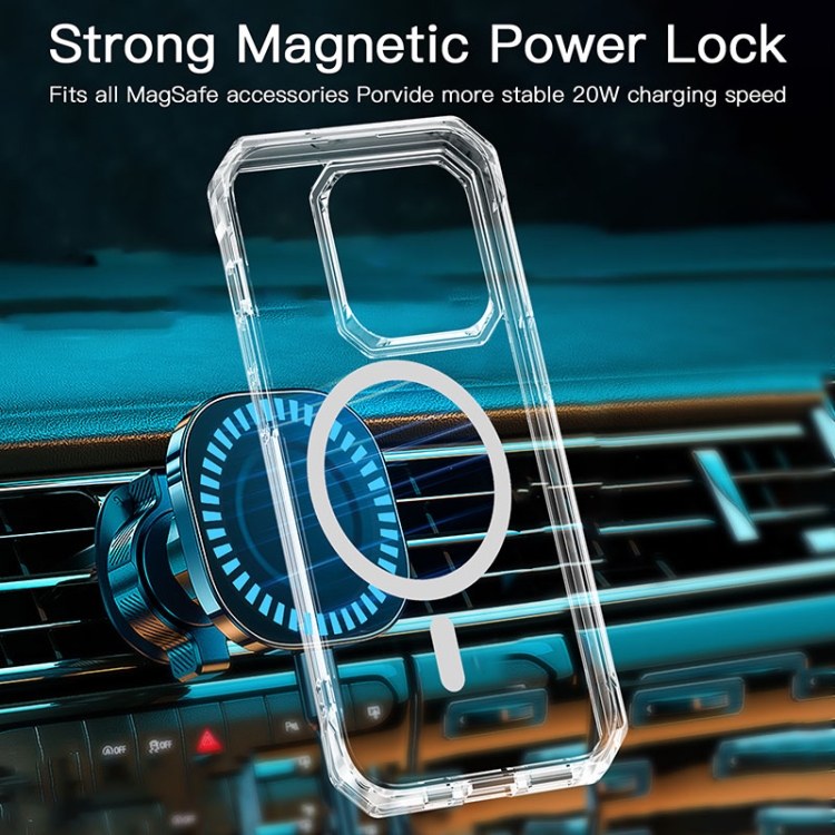 For iPhone 14 TPU Four-corner Airbag Shockproof Magsafe Phone Case(Blue) For iPhone 14 TPU Four-corner Airbag Shockproof Magsafe Phone Case(Blue)
