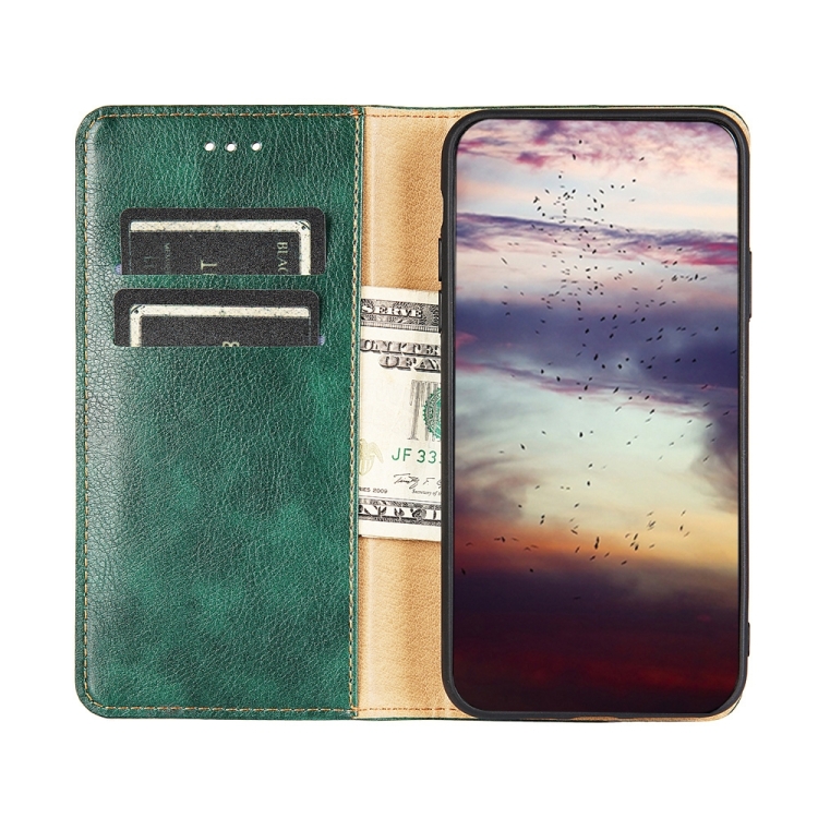 For Samsung Galaxy S23 5G Gloss Oil Solid Color Magnetic Leather Phone Case(Brown) For Samsung Galaxy S23 5G Gloss Oil Solid Color Magnetic Leather Phone Case(Brown)