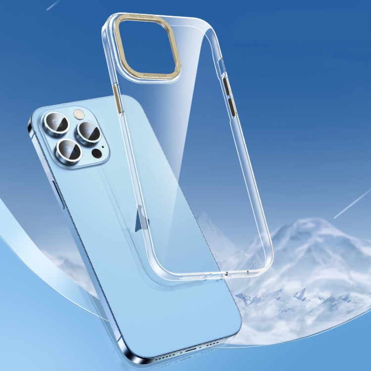For iPhone 14 Metal Key Crystal Transparent PC Phone Case(White) For iPhone 14 Metal Key Crystal Transparent PC Phone Case(White)